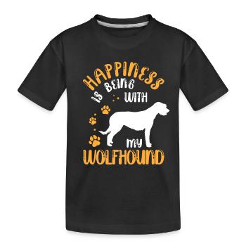 Le lévrier irlandais rend le lévrier heureux - T-shirt bio Premium Enfant - noir - Devant