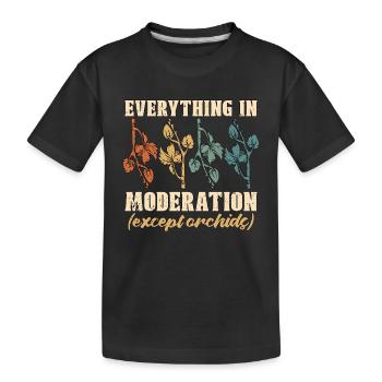 Orchidées Tout avec modération Orchid Grower - T-shirt bio Premium Enfant - noir - Devant