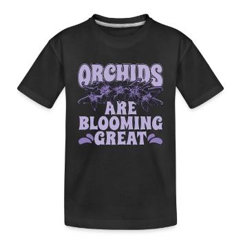 Les orchidées fleurissent Grand producteur d’orchidées botanique - T-shirt bio Premium Enfant - noir - Devant