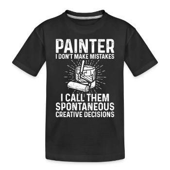 House Painter Decorator Painter I - Kinder Premium Bio T-Shirt - Schwarz - Vorne