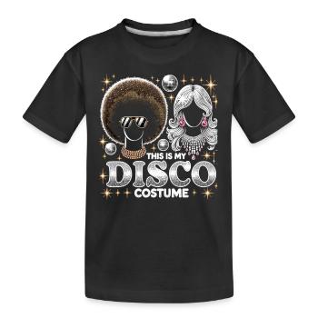This Is My Disco Costume - Kinder Premium Bio T-Shirt - Schwarz - Vorne