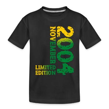 2004 November Limited Edition 19. Geburtstag Deko - Kinder Premium Bio T-Shirt - Schwarz - Vorne