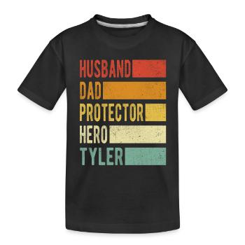 Tyler nom papa cadeau - T-shirt bio Premium Enfant - noir - Devant