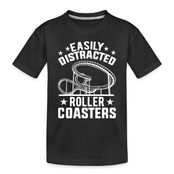 Citation de parc à thème pour un amateur de parcs à thème - T-shirt bio Premium Enfant - noir - Devant