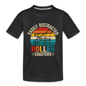 Citation de parc à thème pour un amateur de parcs à thème - T-shirt bio Premium Enfant - noir - Devant