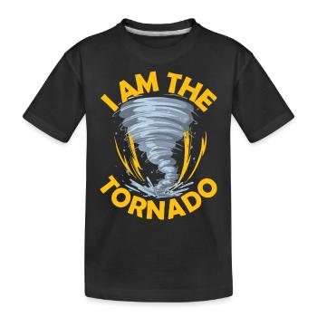 The Hurricane Meteorologist of the Storm Twister Tornado - Kids' Premium Organic T-Shirt - black - Front
