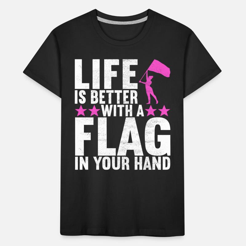 Drapeau agitant la fanfare garde de couleur T-shirt bio Premium Enfant