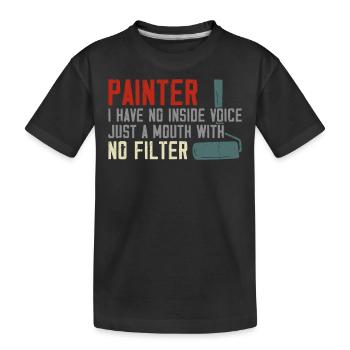 House Painter Decorator Painter I - Kinder Premium Bio T-Shirt - Schwarz - Vorne
