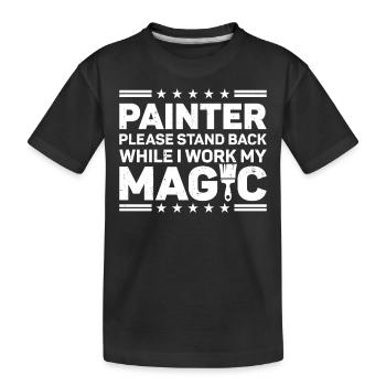 Peintre en bâtiment Peintre décorateur Peintre - T-shirt bio Premium Enfant - noir - Devant