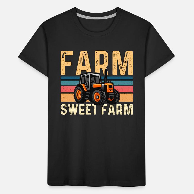 Moissonneuse-batteuse Farm Sweet Farm Farmer Moissonneuse-batteuse T-shirt bio Premium Enfant