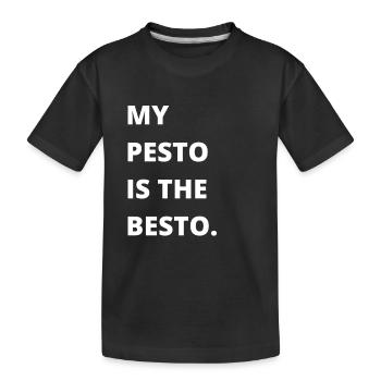 Italian Cuisine - Basil Pesto Is The Besto - Kids' Premium Organic T-Shirt - black - Front