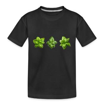 Italian Cuisine - Basil Pesto Is The Besto - Kinder Premium Bio T-Shirt - Schwarz - Vorne