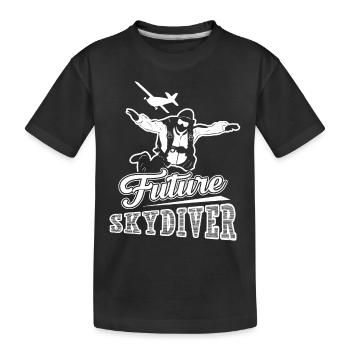 Skydiving Future Skydiver - Kids' Premium Organic T-Shirt - black - Front