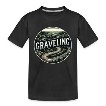 Graveling Gravelbike Gravelbiker Gravel Bike - Kids' Premium Organic T-Shirt - black - Front