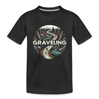 Graveling Gravelbike Gravelbiker Gravel Bike - Kids' Premium Organic T-Shirt - black - Front