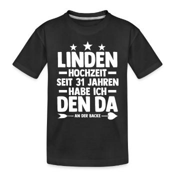 Ehe Lindenhochzeit 31 Jahre Verheiratet Hochzeitst - Kinder Premium Bio T-Shirt - Schwarz - Vorne