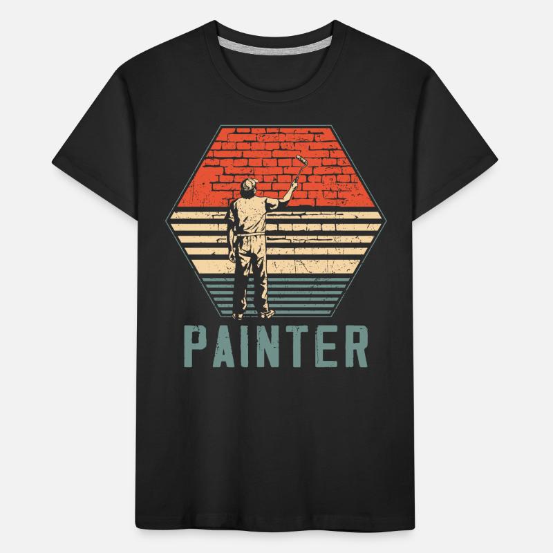 House Painter Decorator Retro Kinder Premium Bio T-Shirt