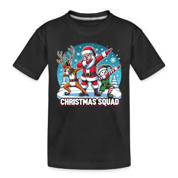 Escouade de Noël - T-shirt bio Premium Enfant - noir - Devant