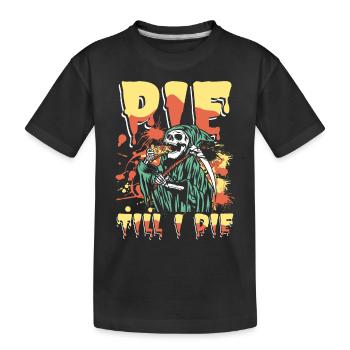Kuchen bis ich sterbe | Cupcake & Kekse Sensenmann - Kinder Premium Bio T-Shirt - Schwarz - Vorne