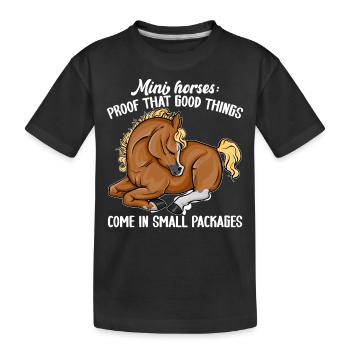 Miniature Horse Lover - Kids' Premium Organic T-Shirt - black - Front