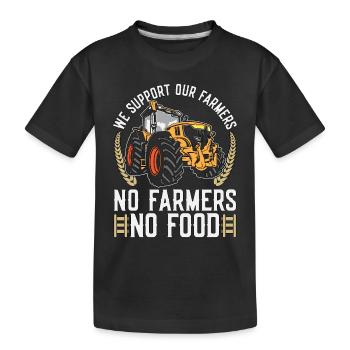 Harvester We Support Our Farmers Tractor Operator - Kinder Premium Bio T-Shirt - Schwarz - Vorne
