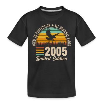 2005 18th Birthday - Kids' Premium Organic T-Shirt - black - Front