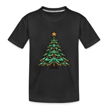 Arbre de Noël Noël - T-shirt bio Premium Enfant - noir - Devant
