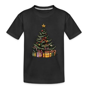 Tanne Xmas Weihnachten - Kinder Premium Bio T-Shirt - Schwarz - Vorne