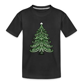 Arbre de Noël Noël - T-shirt bio Premium Enfant - noir - Devant