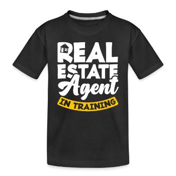 Immobilienmakler Ausbildung - Kinder Premium Bio T-Shirt - Schwarz - Vorne