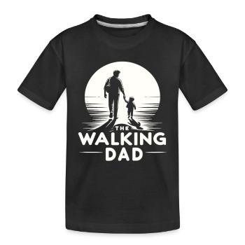 Le papa qui marche - T-shirt bio Premium Enfant - noir - Devant