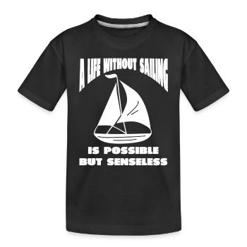 Voile, Voile, Voilier, Voilier, Marin - T-shirt bio Premium Enfant - noir - Devant