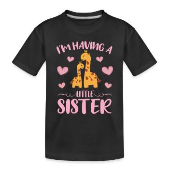 Révélation de la petite soeur en ayant une petite soeur - T-shirt bio Premium Enfant - noir - Devant