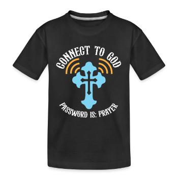 Connectez-vous à Dieu J'aime Jésus Écriture du croyant - T-shirt bio Premium Enfant - noir - Devant