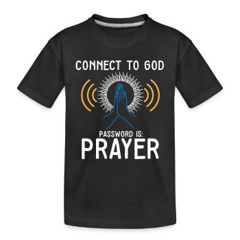 Connectez-vous à Dieu J'aime Jésus Culte des croyants - T-shirt bio Premium Enfant - noir - Devant