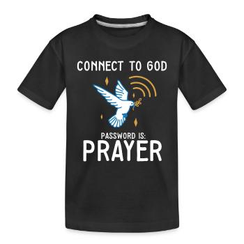 Connectez-vous à l'équipe de Dieu Jésus Croyant Écriture - T-shirt bio Premium Enfant - noir - Devant