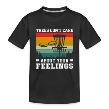 Trees Don't Care Disc Golf Disc Golfer Sport - Kinder Premium Bio T-Shirt - Schwarz - Vorne