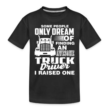 Truck Driver Truck Driver Parent - Kids' Premium Organic T-Shirt - black - Front
