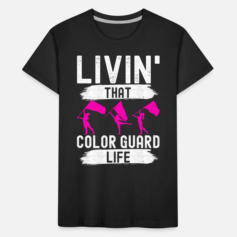 Drapeau agitant la fanfare garde de couleur T-shirt bio Premium Enfant