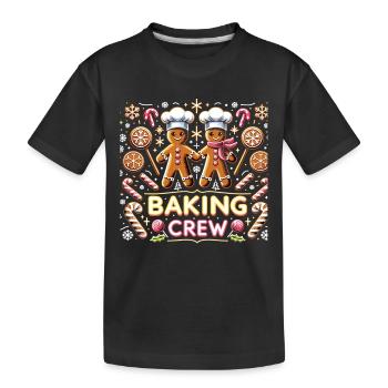 Baking Crew - Kids' Premium Organic T-Shirt - black - Front