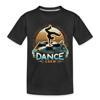 Breakdance Dance Crew - Kinder Premium Bio T-Shirt - Schwarz - Vorne
