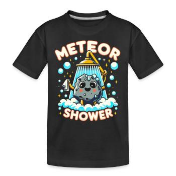 Meteorschauer Sternschnuppen Astronomie Pun - Kinder Premium Bio T-Shirt - Schwarz - Vorne