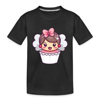Baking Fairy Fairy Baking Cake - Kids' Premium Organic T-Shirt - black - Front