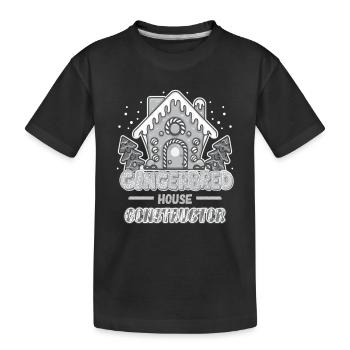 Lebkuchen Haus Konstrukteur Hersteller Geschenk - Kinder Premium Bio T-Shirt - Schwarz - Vorne