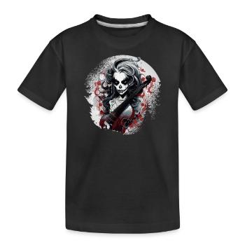 Violoncelliste, violoncelliste-musicien, musique de collo - T-shirt bio Premium Enfant - noir - Devant