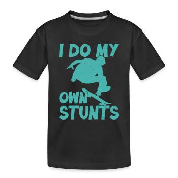 Je fais mes propres cascades Skateboard Skater Skateboard - T-shirt bio Premium Enfant - noir - Devant