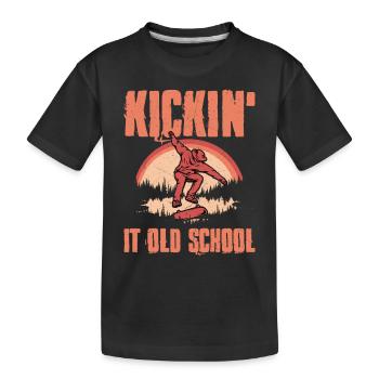 Kickin' It Skateboarding Skater Skateboard - T-shirt bio Premium Enfant - noir - Devant