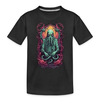 Spooky Tentacle Monster Halloween Design - T-shirt bio Premium Enfant - noir - Devant