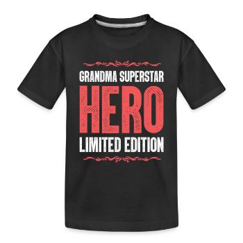 Beste Oma Heldin Spruch - Kinder Premium Bio T-Shirt - Schwarz - Vorne