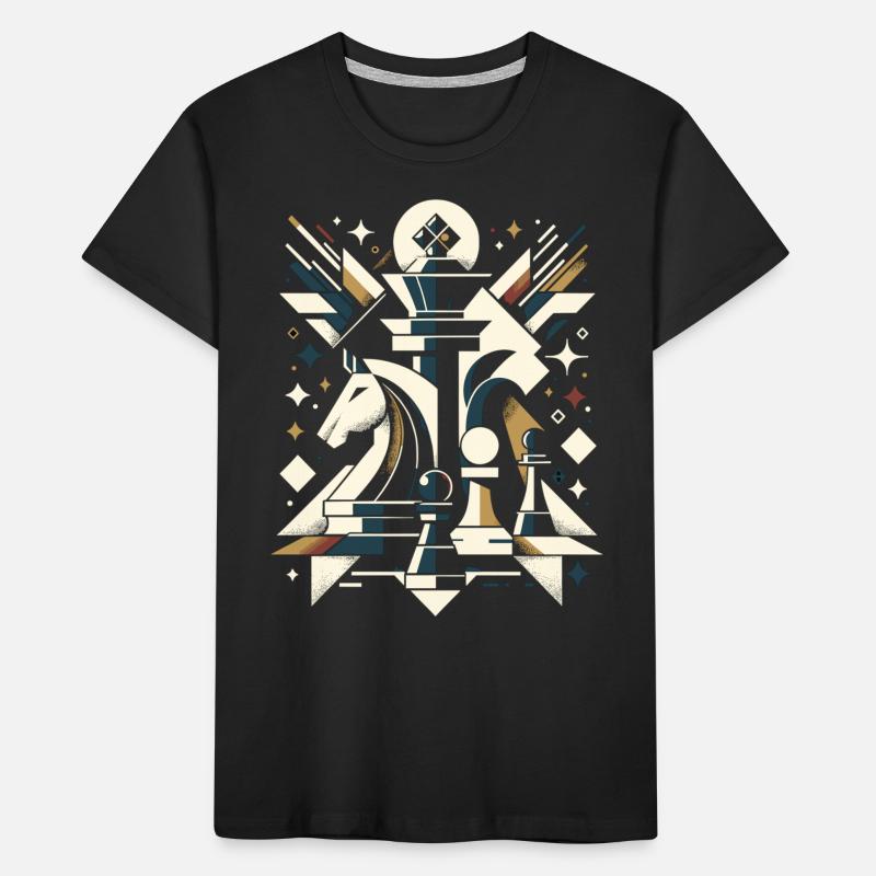 Geometric Chess Master Design Kids' Premium Organic T-Shirt